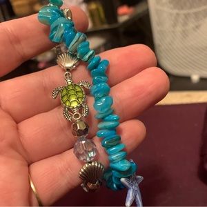 Sea turtle & Turquoise bracelet